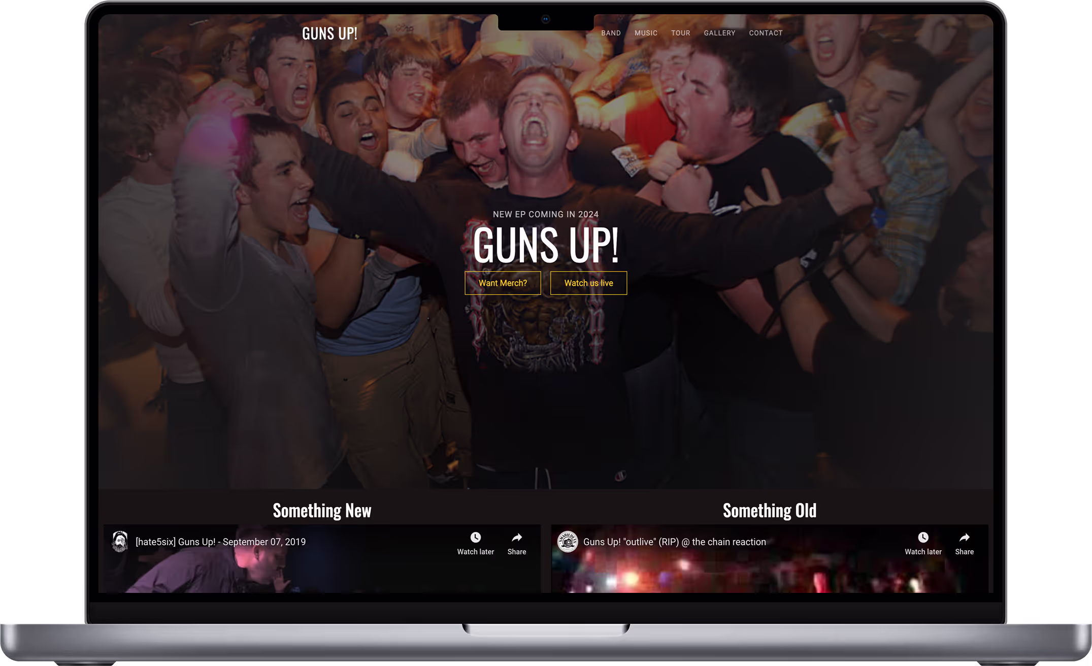 Guns Up! website preview