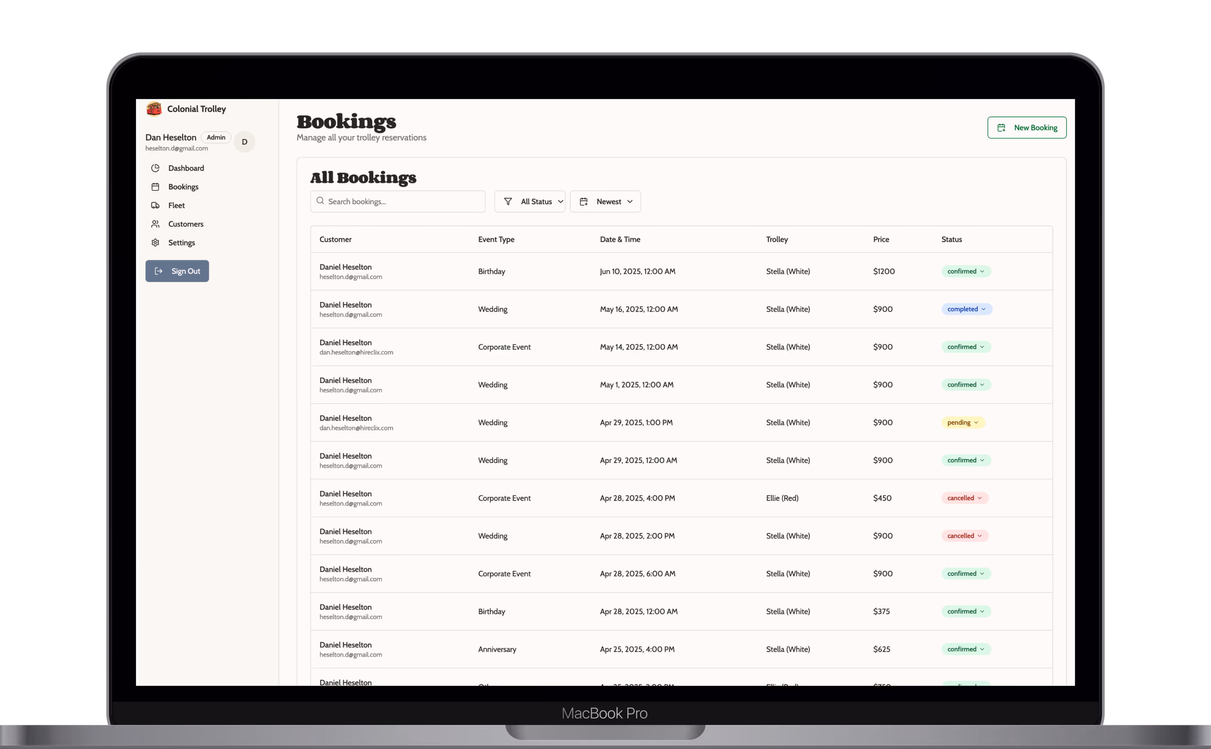 Ridereserve.io website screenshot